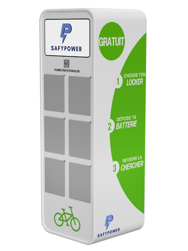 Borne safyPower aux couleurs de Leroy merlin